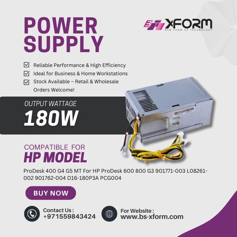 Power Supply 180W Compatible For HP ProDesk 400 G4 G5 MT For HP ProDesk 600 800 G3 901771-003 L08261-002 901762-004 D16-180P3A PCG004 - cover p1