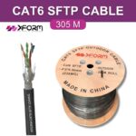 XFORM CAT6 (305Meter) SFTP Outdoor 420.56 (23awg)CCA 0.98mm±0.02mm 640.12MM CCA braiding – Outdoor Cable - cover photo - p1