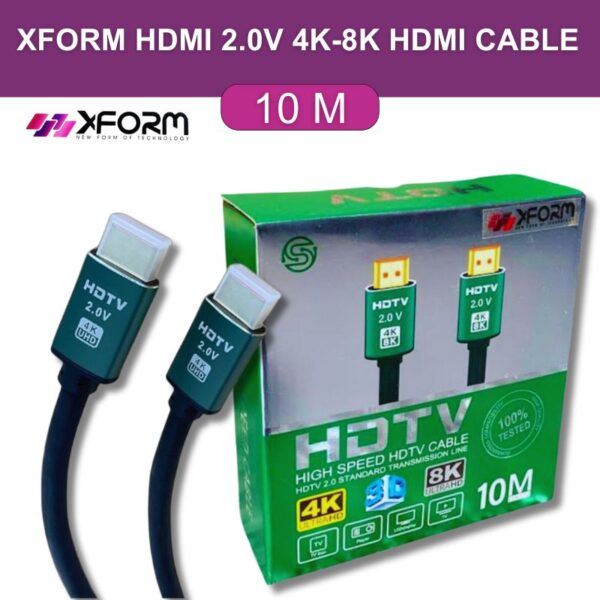 XFORM HDMI 2.0V 4K-8K HDMI Cable - 10m length