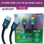 XFORM HDMI 2.0V 4K-8K HDMI Cable - 15m length