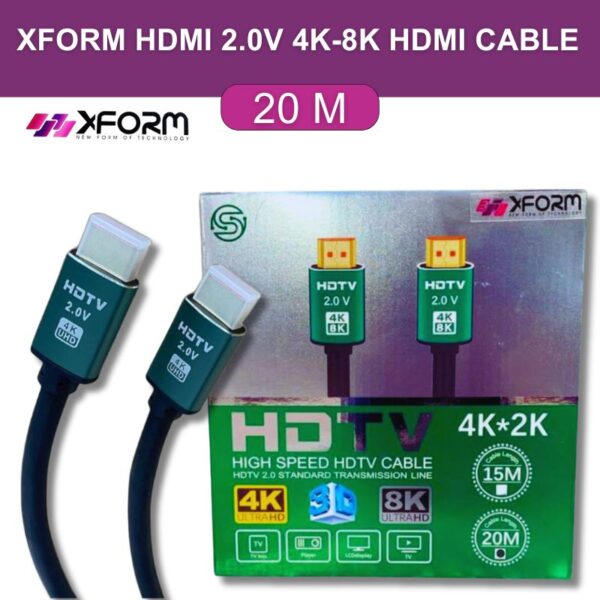 XFORM HDMI 2.0V 4K-8K HDMI Cable - 20m length