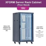 XForm Floor Stand Server Rack Cabinet (18U) 600mm (W) x 1000mm (D) x 1000mm (H) come with 1 Shelf + 4 Fan - cover photo - p1