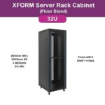 XForm Floor Stand Server Rack Cabinet (32U) 800mm (W) x 1000mm (D) x 1600mm (H) 32U come with 1 Shelf + 4 Fan - cover - photo - 1