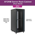 XForm Floor Stand Server Rack Cabinet (42U) 600mm (W) x 1000mm (D) x 2000mm (H) Come with 1 Shelf + 4 Fan - cover - photo - p - 01