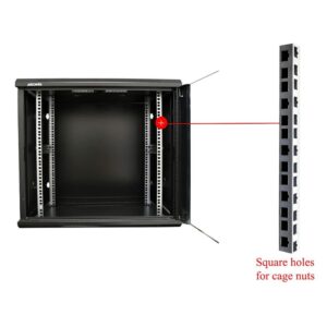 XForm Wall Mount Server Rack Cabinet (12U) 600mm (W) x 600mm (D) x 630mm (H) Thickness 1.2mm - P3