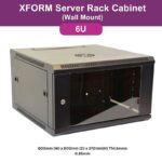 XForm Wall Mount Server Rack Cabinet ( 6U ) 600mm (W) x 600mm (D) x 370mm(H) Thickness 0.85mm - fp1