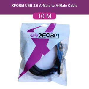 XFORM USB 2.0 A-Male to A-Male Cable - feature photo of 10 meter black cable