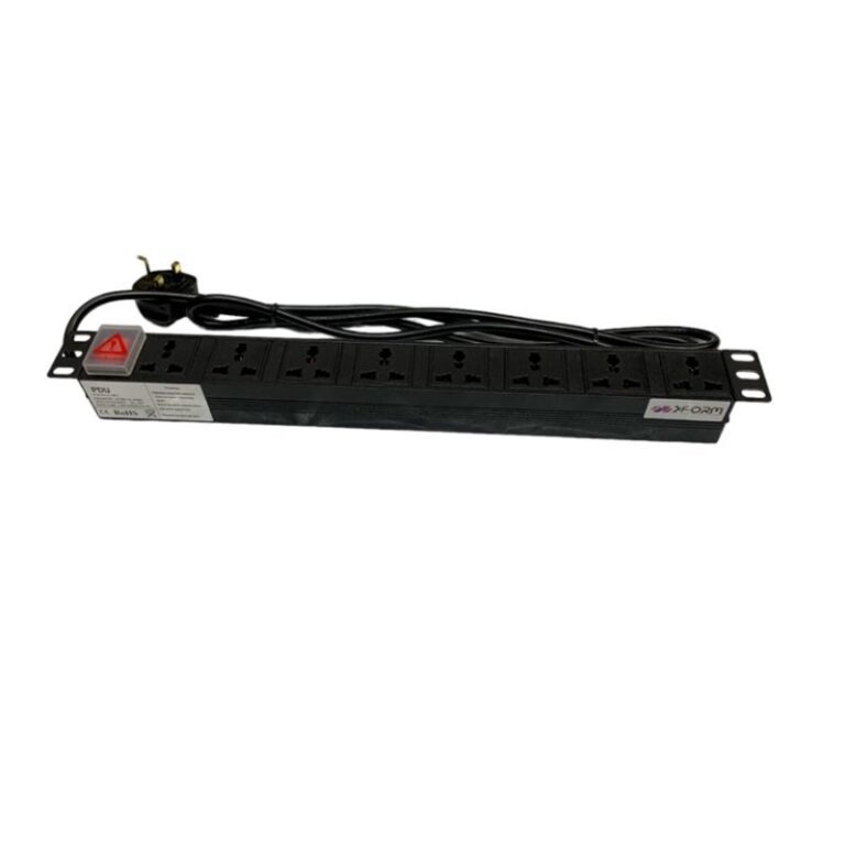 XForm 1U rack-mounted 8-way13A UK - Multi Plug PDU Power