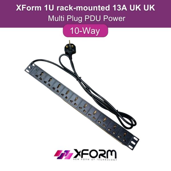 XForm PDU 10-way 1U rack-mounted ;13A UK – Universal Plug - feature photo 1