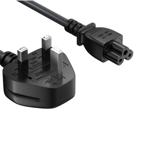 Laptop Power Cable 3 Pin With Fuse 1.5M