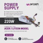 Power Supply 220 Watt Compatible For Acer LITEON ; Model No X3995 X1200 X3910 Z5761 PE-5221-08 PE-5221-08AF - cover photo