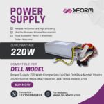 Power Supply 220 Watt Compatible For Dell OptiPlex Model Vostro 270s Inspiron 660s 3647 Inspiron 3647 660s Vostro 270s - cover photo 1