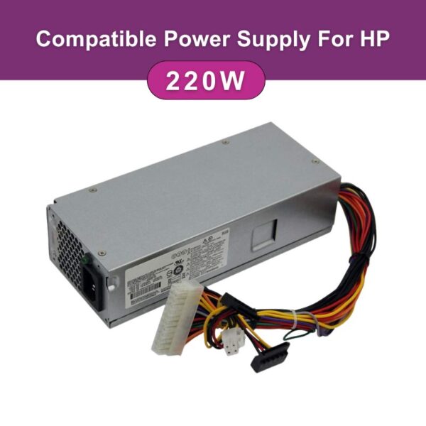 Power Supply 220 Watt Compatible For HP Model Pavilion Slimline S5 Series ProDesk 400 G3 SFF PCA227 PCA227 633193-001 PCE019 180AB-20 A 793073-001 797009-001 848050-003 - cover 1