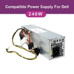 Power Supply 240 Watt Compatible For Dell OptiPlex Model 790 7010 390 960 990 3010 9010 SFF H240AS-00 H240AS-01 H240ES-00 D240ES-00 AC240ES-00 L240AS-00 PH3C2 - featured photo p1