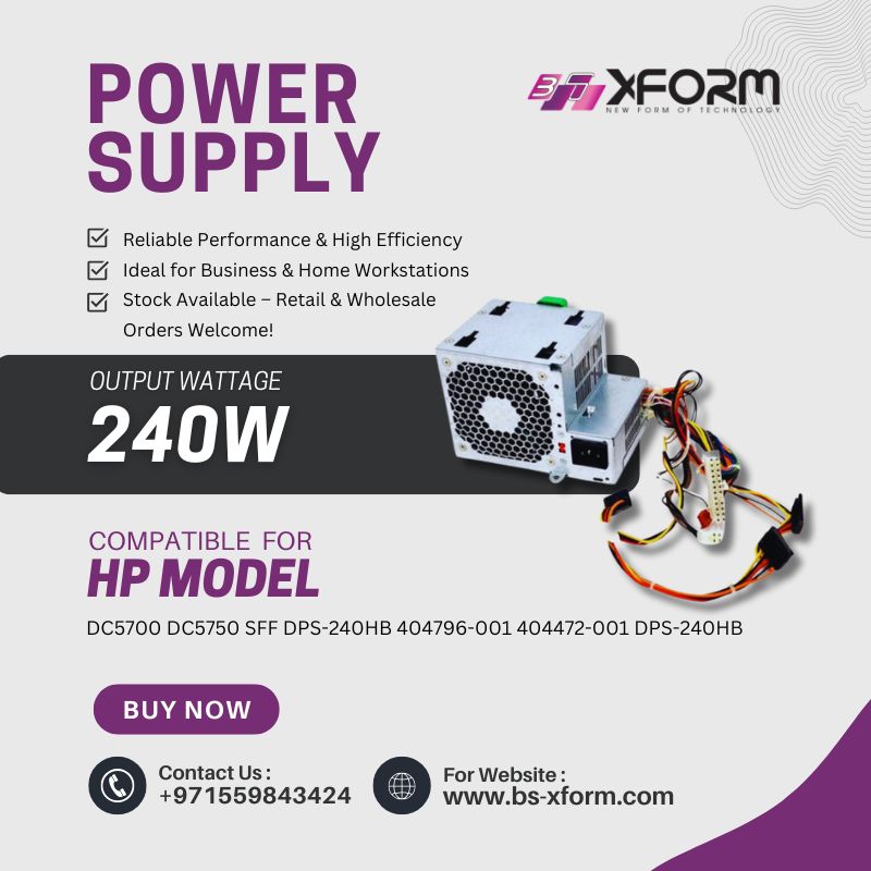 Power Supply 240 Watt Compatible For HP Model DC5700 DC5750 SFF DPS-240HB 404796-001 404472-001 DPS-240HB - cover photo