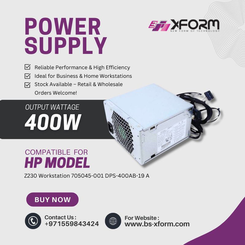 Power Supply 400 Watt Compatible For HP Model Z230 Workstation 705045-001 DPS-400AB-19 A - cover photo