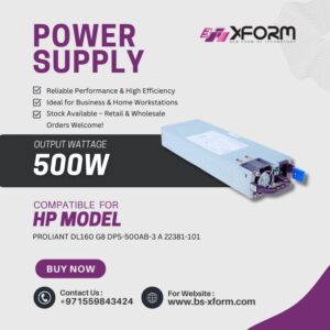Power Supply 500 Watt Hot Plug Compatible For HP Model PROLIANT DL160 G8 DPS-500AB-3 A 22381-101 - cover photo