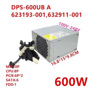 Power Supply 600 Watt Compatible For HP Model Z420 Workstation DPS-600UB 623193-001 632911-001 623193-001 623193-003 632911-003 - P5