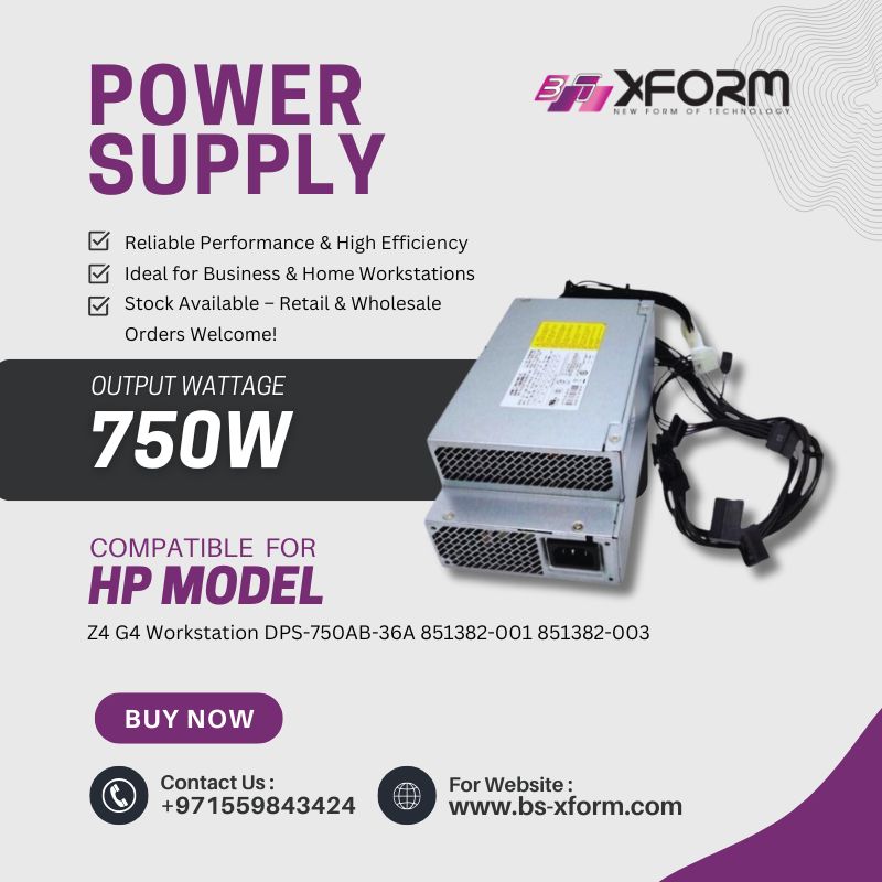 Power Supply 750 Watt Compatible For HP Model Z4 G4 Workstation DPS-750AB-36A 851382-001 851382-003 - cover photo