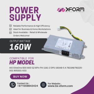 Power Supply 160W Compatible For HP AIO EliteOne 600 800 G2 6Pin PA-1161-2 DPS-160AB-5 A 792199792225-001 905301-003 - cover photo