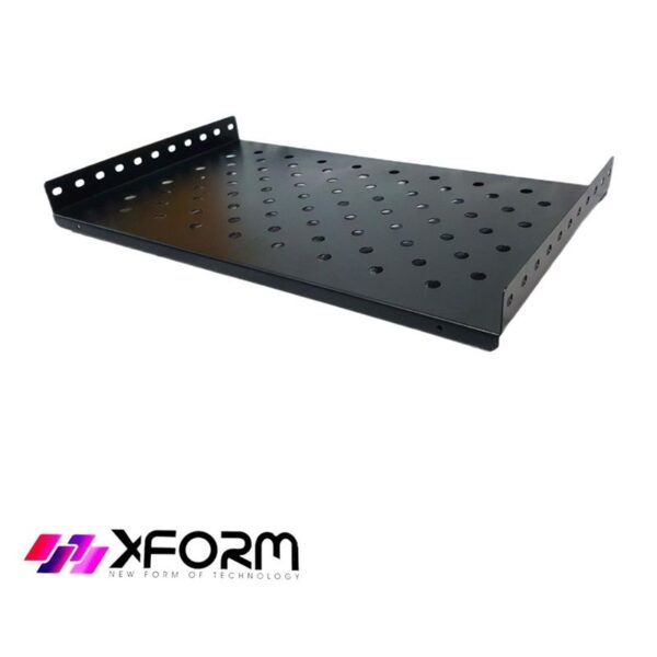 XFORM 19 inch Fixed Shelf for Floor Standing Server Rack Cabinet Depth 600m - Shelf Size 48.5CM (Width) 27.5CM (Depth) - P1