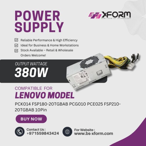 Replc. Power Supply 380W Model PCK014 FSP180-20TGBAB PCG010 PCE025 FSP210-20TGBAB 10Pin - cover photo