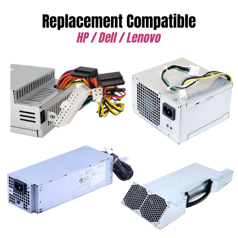 Power Supply Replacement Compatible for Dell, HP, and Lenovo