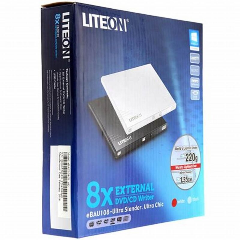 Liteon External DVD Writer USB 3.0 Type-C CD Burner Portable CD +/-RW Drive Best Quality Stock | BS-XFORM Supplier & Distributor in Middle East & Africa