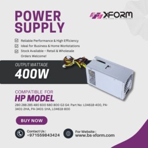 Replacement Power Supply 400W Compatible for HP Model 280 288 285 480 600 680 800 G3 G4 Part No L04618-400, PA-3401-2HA, PA-3401-1HA, L04618-800 - cover photo