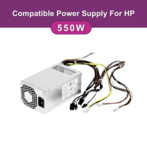 Replacement Power Supply 550W Compatible for HP Model Z2 Z1 800 880 G4 G5 G6 Part No. L75200-004 L75200-001 L77487-001 L76557-001 PA-5551-1HA PA-5501-2 PA-3401-2HA M09864-001 - cover 1