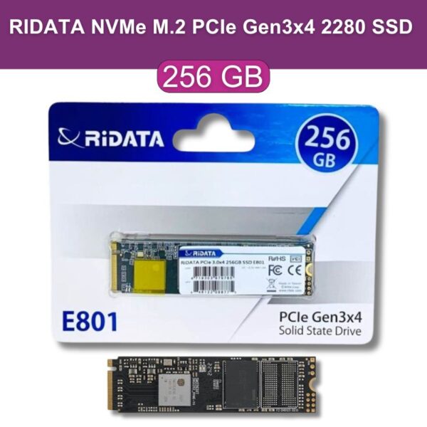 RiDATA 256 GB NVMe M.2 PCIe Gen3x4 2280 SSD Internal Solid State Drive 3D NAND Read Upto 3000MBs Write Upto 1800MBs - feature photo