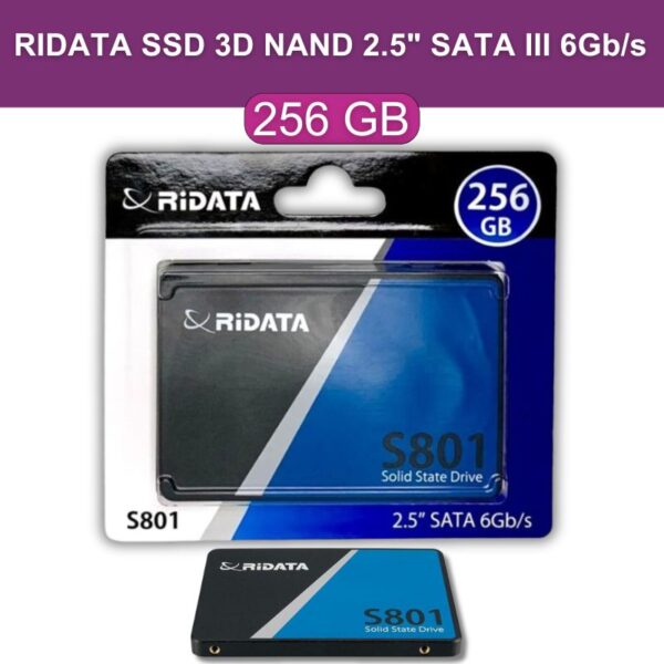 RiDATA 256 GB SSD (Internal Solid State Drive) 3D NAND 2.5″ SATA III 6Gbs Ultra Slim 7mm Up to 520 MBs - feature photo