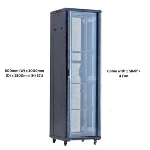 XForm Floor Stand 37U 600x1000 Server Rack Cabinet 600mm (W) x 1000mm (D) x 1800mm (H) 37U Come with 1 Shelf + 4 Fan - photo 2