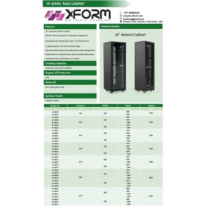 XForm Floor Stand 37U 600x1000 Server Rack Cabinet 600mm (W) x 1000mm (D) x 1800mm (H) 37U Come with 1 Shelf + 4 Fan - photo 6