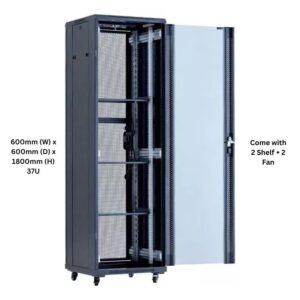 XForm Floor Stand 37U 600x600 Server Rack Cabinet 600mm (W) x 600mm (D) x 1800mm (H) 37U Come with 2 Shelf + 2 Fan - photo 5