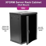 XForm 18U 600x600 Wallmount server Rack Cabinet 600mm (W) x600mm (D) x 900mm (H) 18U - feature photo P1 updated