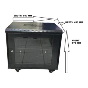 XForm Floor Stand Cabinet Server Rack 9U 600mm W x 450mm D x 575mm H Come with 1 Shelf + 1 Fan +4 Wheel - p4