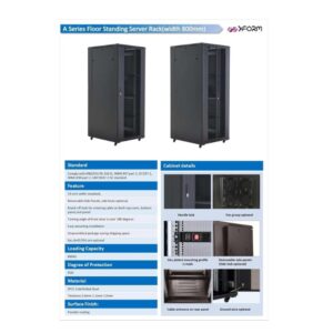XForm Floor Stand Cabinet Server Rack 15U 600mm W x 800mm D x 900mm H Come with 1 Shelf + 4FAN + 4 wheels - p5