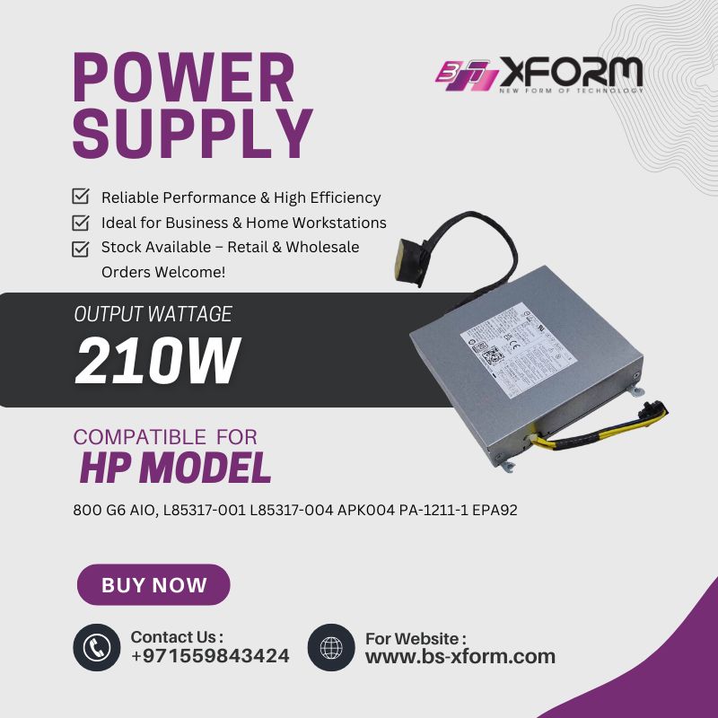 Replc. Power Supply 210w Compatible for Model 800 G6 AIO, L85317-001 L85317-004 APK004 PA-1211-1 EPA92 - cover photo - 1